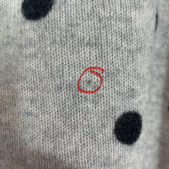 Cynthia Rowley 100% Cashmere Polka Dot Sweater Women’s Size Large Luxurious Knit - Picture 5 of 10